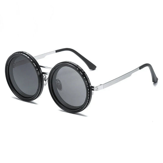 Adjustable Tint Round Polarized Sunglasses