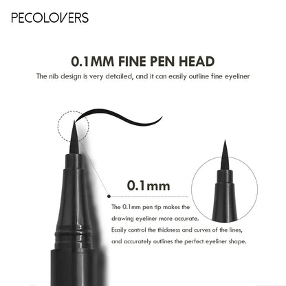5PCS/Set Smooth Liquid Eyeliner Pen, Waterproof, Long-lasting Makeup, Black, Ultra-fine Pen Tip,Create A Charming Eye Makeup