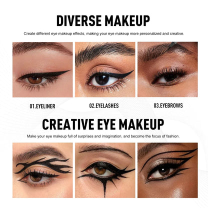 5PCS/Set Smooth Liquid Eyeliner Pen, Waterproof, Long-lasting Makeup, Black, Ultra-fine Pen Tip,Create A Charming Eye Makeup