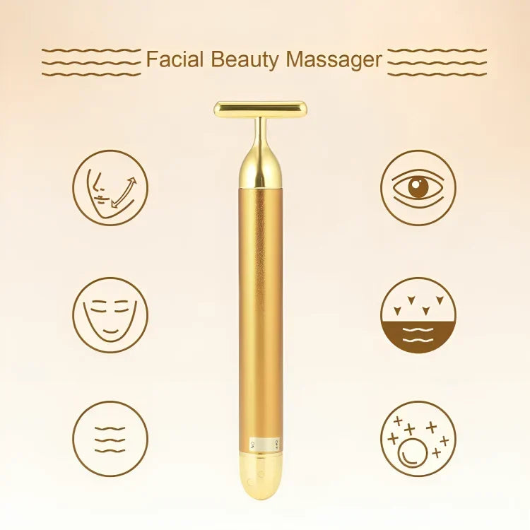 24K Gold Electric Facial Massage Roller